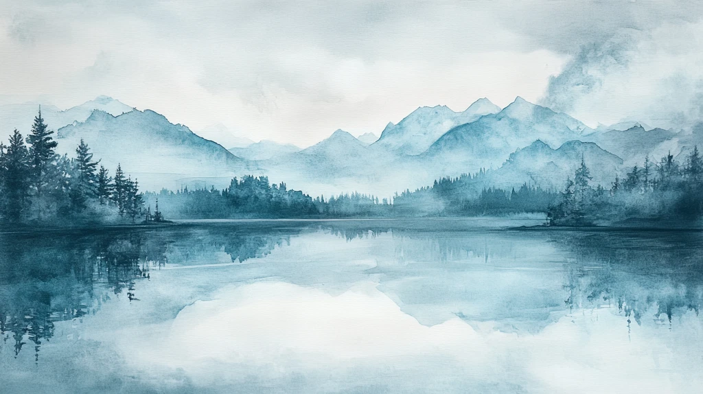 唯美意境彩墨山水