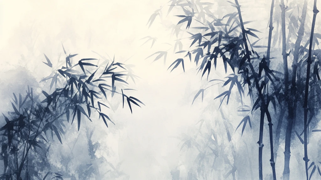 意境水墨竹林装饰画