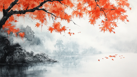 枫林电视墙素材