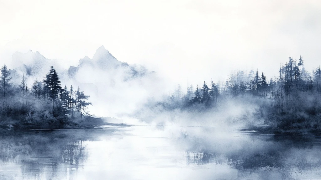 数码意境烟墨山水