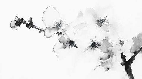 水墨杏花