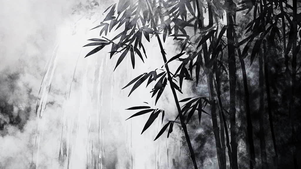 古典水墨竹林