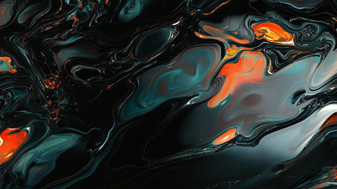 渐变抽象流体装饰画