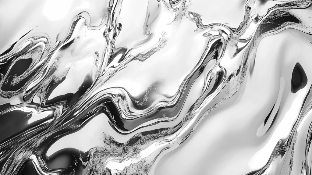 银色液态金属背景