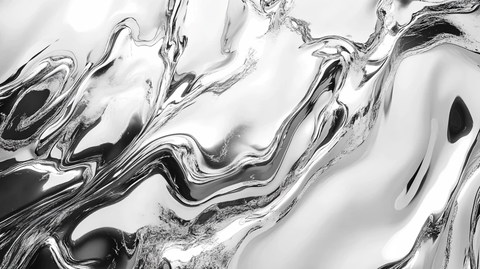 银色液态金属背景
