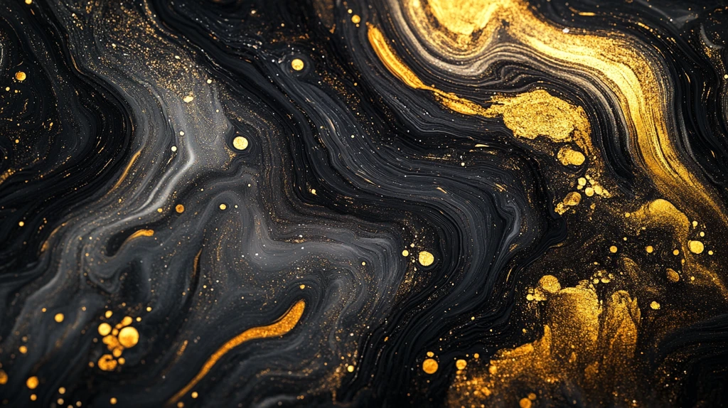 黄金流体艺术画