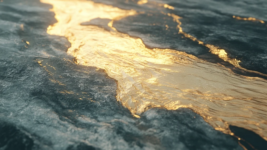 金色水面金色波涛