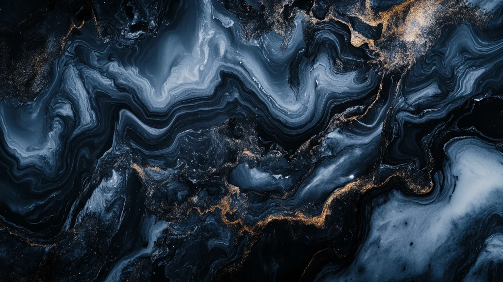 蓝色流体创意抽象画