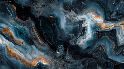 蓝色流体创意抽象画