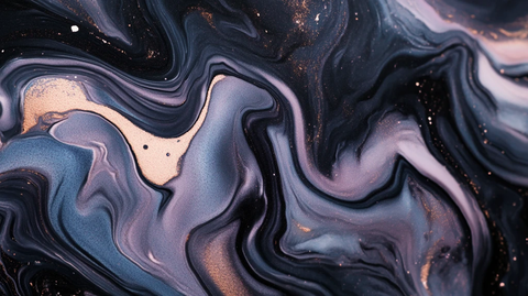 渐变抽象流体装饰画