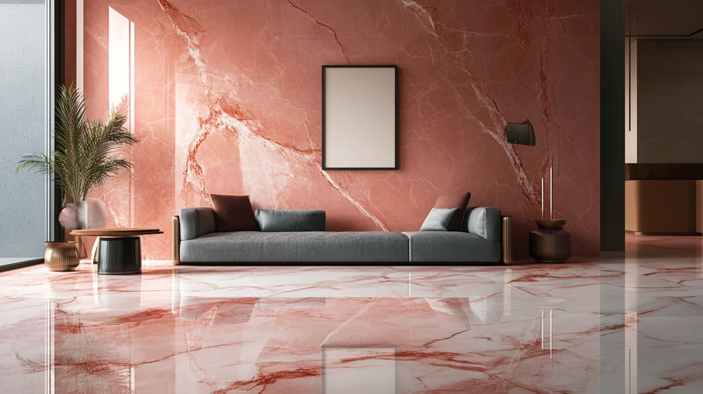 红色色轻奢大理石