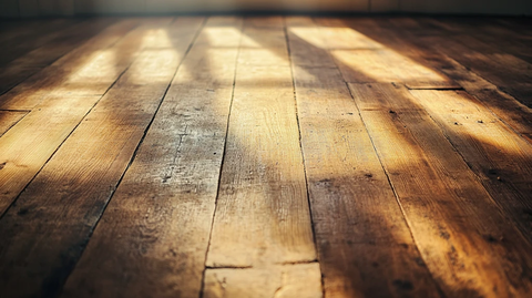 阳光洒在地板上