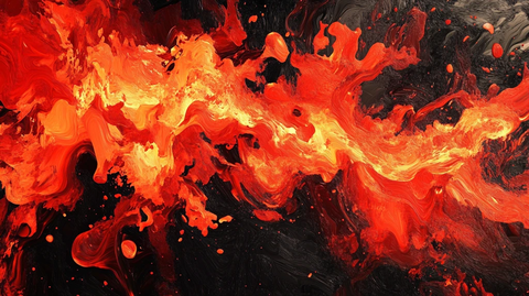 红色喜庆炫丽流体画