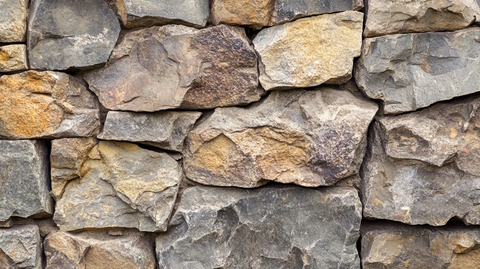 黄色石片装饰墙