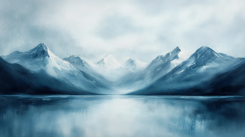 蓝色梦幻山水风情