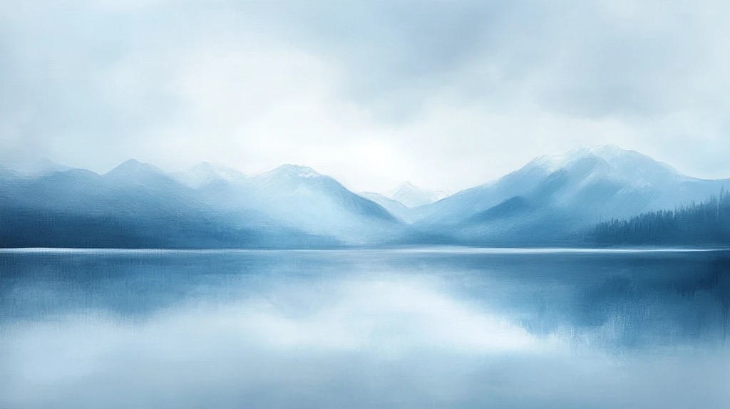 蓝色梦幻山水风情