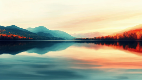 唯美山水风光日出