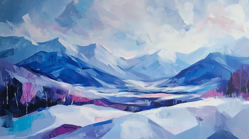 山风景插画包装