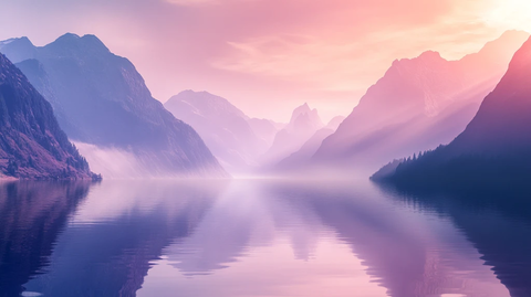 大幅高清山水日出