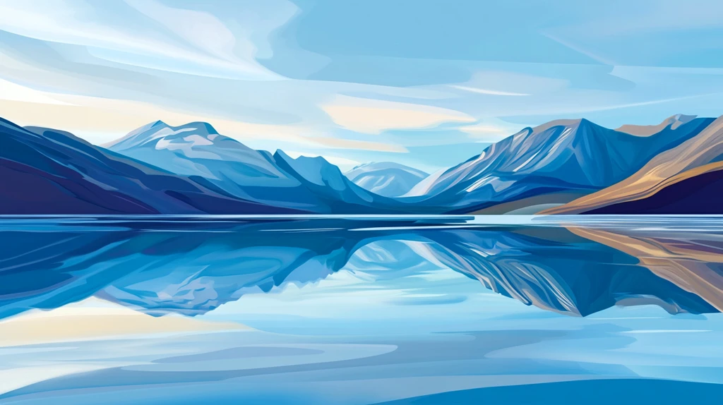 色彩线条色彩山水风景