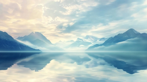 大幅高清山水日出