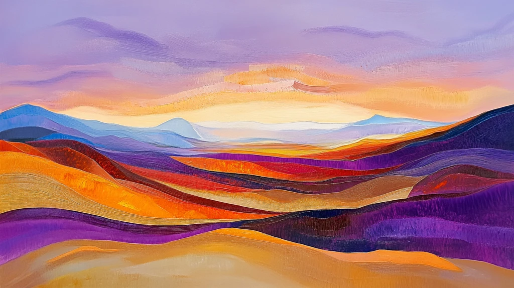 抽象艺术山水画