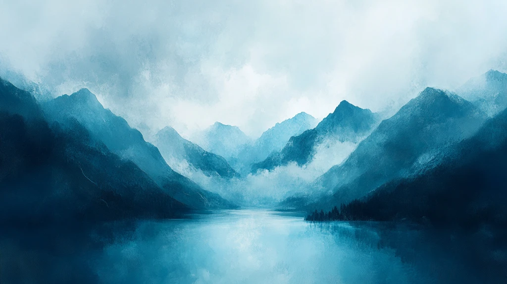 数码意境烟墨山水