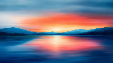 唯美山水风光日出