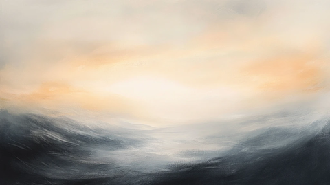 热情橙色静谧蓝色背景