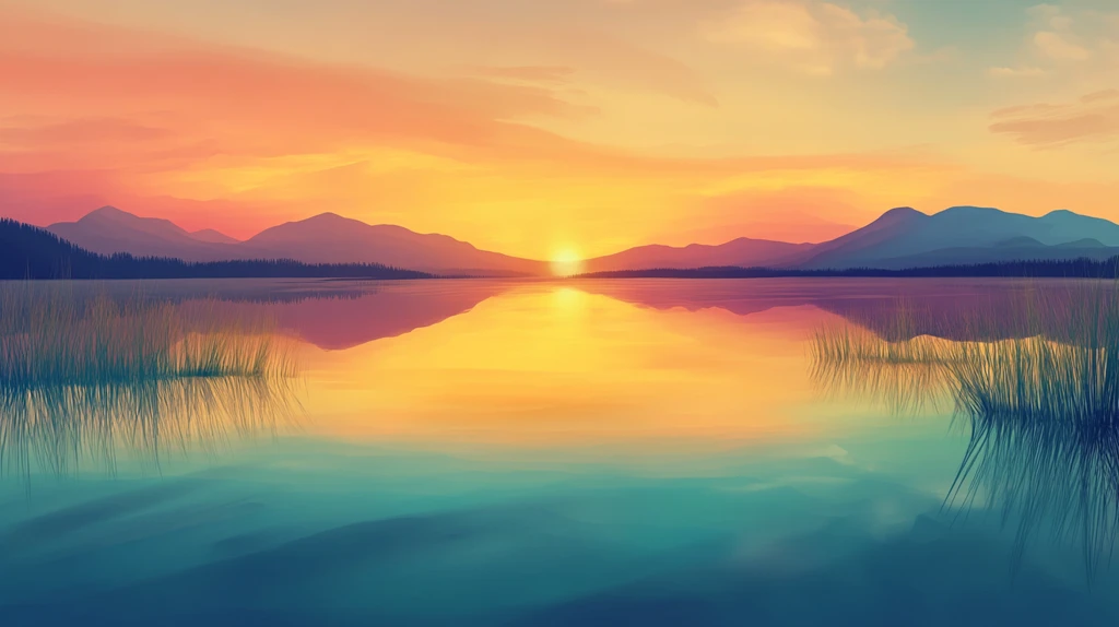 大幅高清山水日出