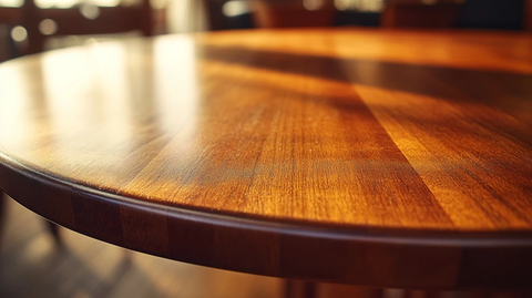 圆餐桌特写
