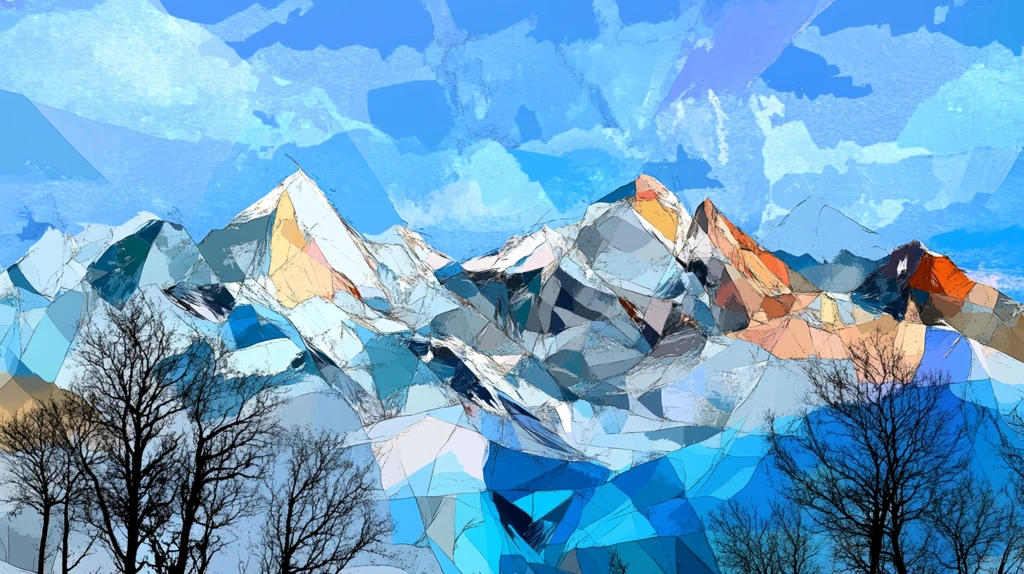 简约几何山背景墙