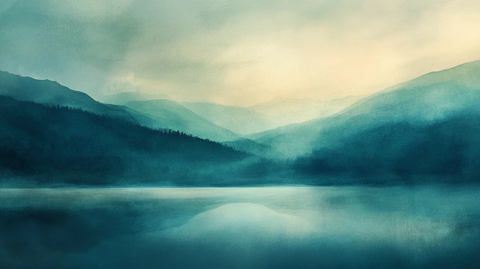 唯美意境水彩渐变