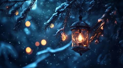 冬日夜景灯饰