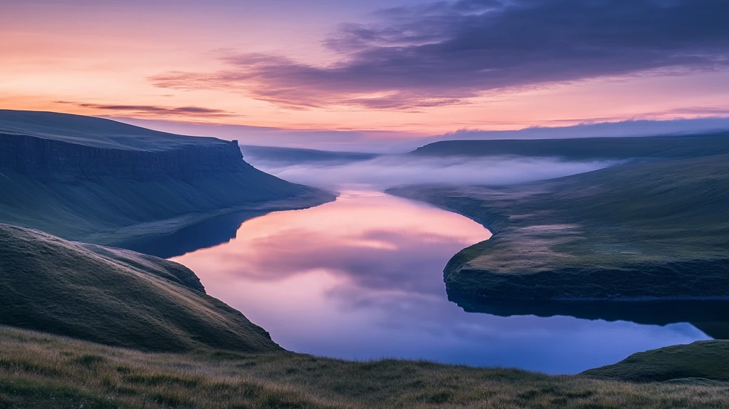 唯美山水风光日出