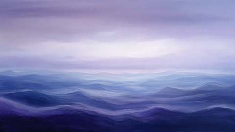 渐变色彩山水画