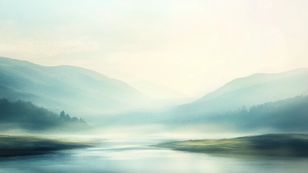 朦胧山水风景
