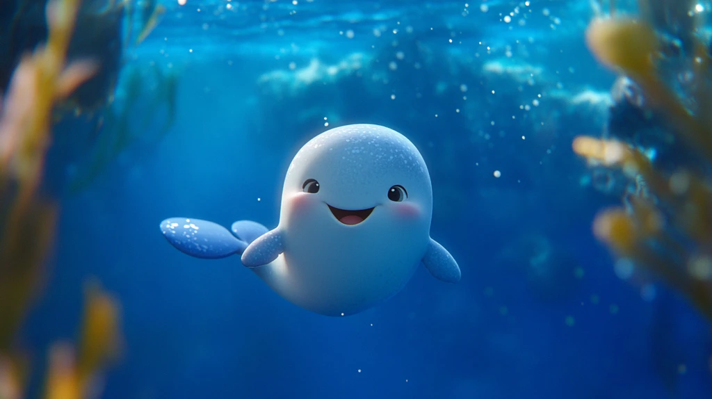 小鲸鱼蓝海畅游