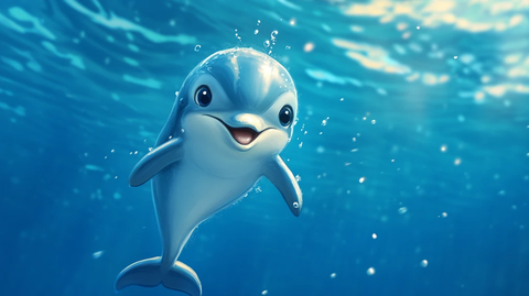 小海豚跃出海面