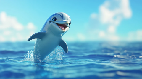 小海豚跃出海面