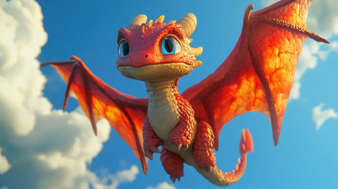 小红龙飞翔蓝天