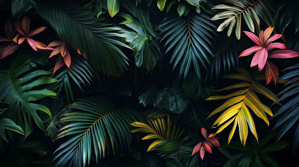 热带雨林花草树木背景