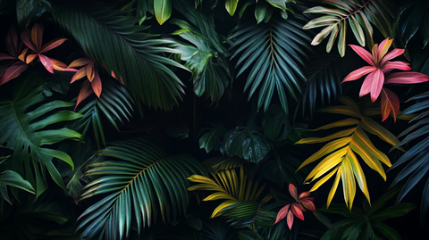 热带雨林花草树木背景