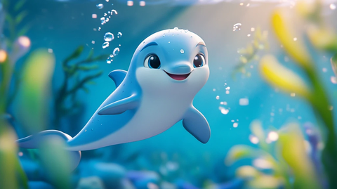 小海豚水中畅游