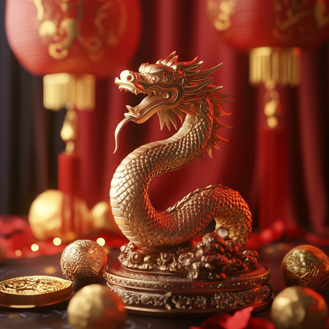 龙年美陈装饰摆件