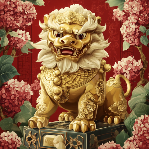 醒狮貔貅神兽春节元素