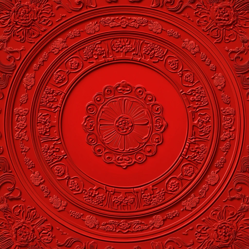 中式纹理红色花纹喜庆
