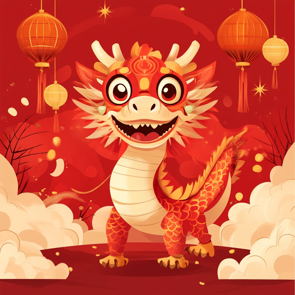 喜庆卡通龙