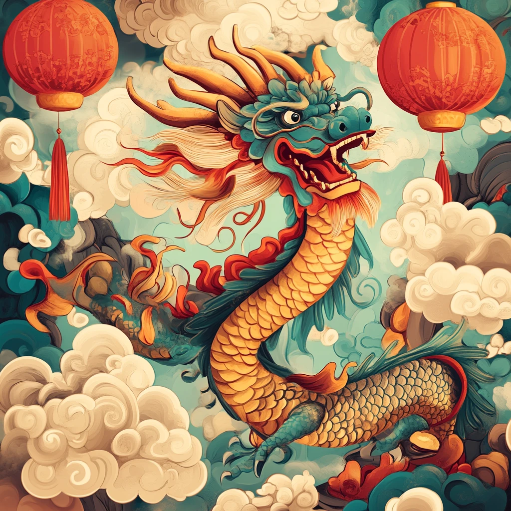 龙年包装插画