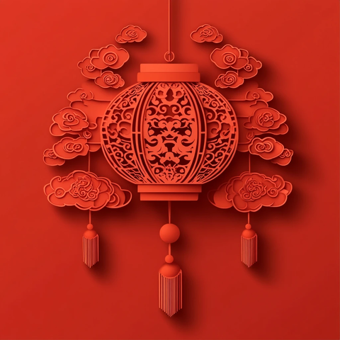 灯笼剪纸